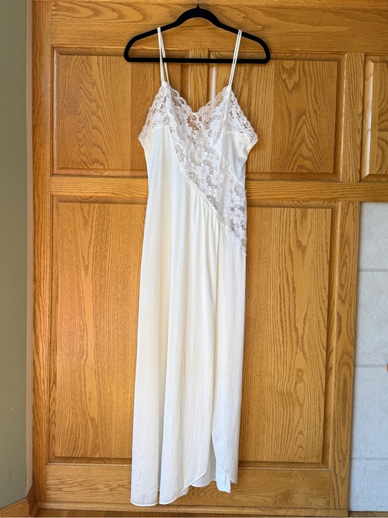 Source Unknown Other - Vintage Ivory Lace Trim Nightgown Slip Dress Bias Cut Maxi